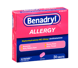 Benadryl - ALLERGY RELIEF DIPHENHYDRAMINE TABLETS 24 ct - Medicine