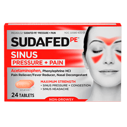 Sudafed - PE PRESSURE + PAIN SINUS CAPLETS 24 ct - Medicine