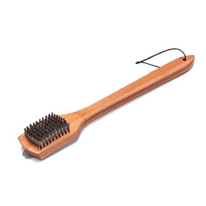 BBQ BRUSH W/WOOD HANDLE 18"