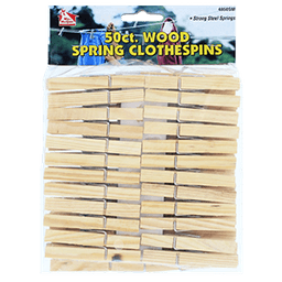 WOOD CLOTHESPIN 50 ct - Home & Kitchen