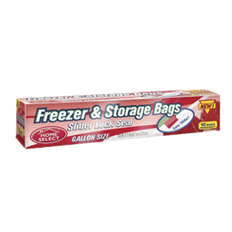 ZIPPER FREEZER & STORAGE BAGS GALLON 24/10 ct image