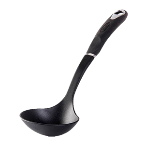 SPOON W/BLACK HANDLE / CUCHARON