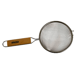 STAINLESS STEEL STRAINER W/WOOD HANDLE 2" image