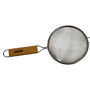 STAINLESS STEEL STRAINER W/WOOD HANDLE 2"