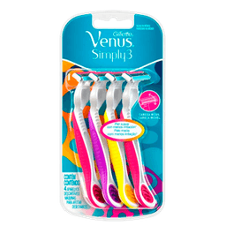 Gillette - VENUS SIMPLY 3 WOMEN'S DISPOSABLE RAZORS 4ct - Body Care