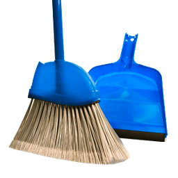 ANGLE BROOM MEDIUM S/CLIP-ON DUSTPAN image