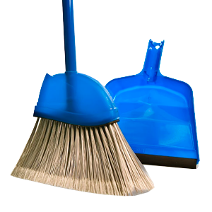 ANGLE BROOM MEDIUM S/CLIP-ON DUSTPAN