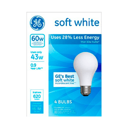 Ge - LIGHTBULBS SOFT WHITE 60W - Batteries/electrical