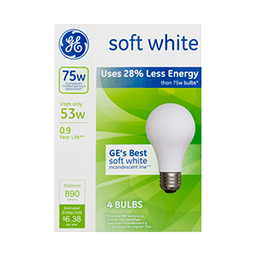 Ge - LIGHTBULBS SOFT WHITE 75W - Batteries/electrical