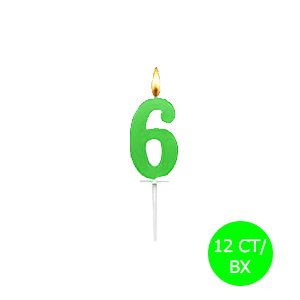 BIRTHDAY CANDLE # 6 12 ct