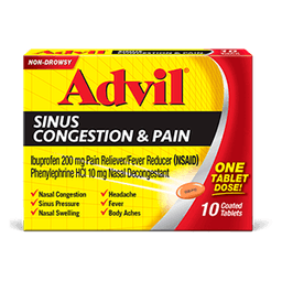 SINUS CONGESTION & PAIN TABLETS 10 ct image