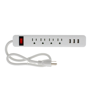 4OUTLET/3USB STRIP