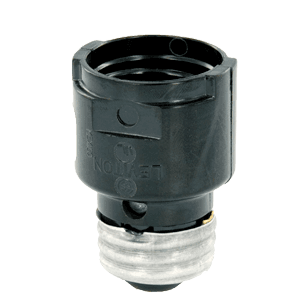 MEDIUM BASE SOCKET ADAPTAR BLK