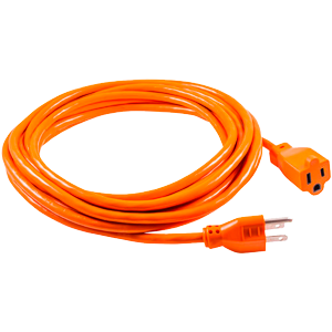 OUTDOOR EXTENSION CORD ORANGE 25 ft