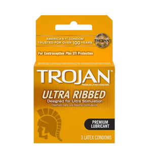 RIBBED CONDOM 3 ct