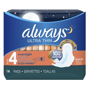 OVERNIGHT PADS WITH WINGS 6/14ct