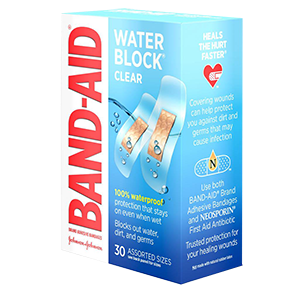 ADHESIVE BANDAGE WATER BLOCK CLEAR 30 ct