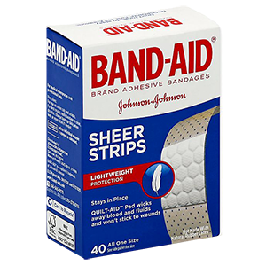 ADHESIVE BANDAGE SHEER STRIPS 40 ct