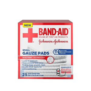 FIRST AID GAUZE PADS 2"x2" 25 ct