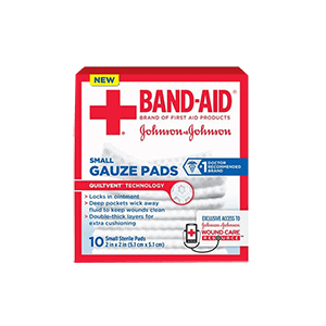 FIRST AID GAUZE PADS 2" x 2" 10 ct