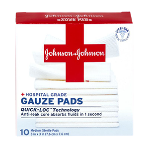 FIRST AID GAUZE PADS 3" x 3" 25 ct