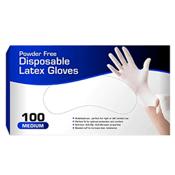 POWDER FREE DISP LATEX GLOVES MEDIUM 100 ct - Home & Kitchen