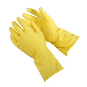 YELLOW PLASTIC GLOVE MEDIUM