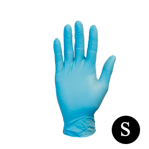 BLUE PRE POWDERED VINYL GLOVES SMALL 100 ct