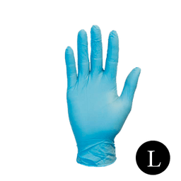 BLUE PRE POWDERED VINYL GLOVES LARGE 100 ct - Home & Kitchen