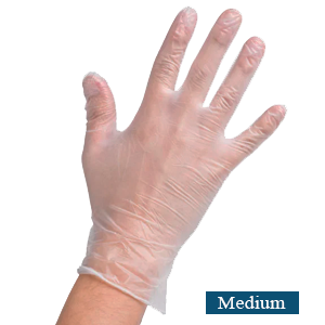 POWDER FREE VINYL GLOVES MEDIUM 100 ct