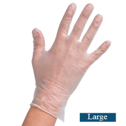 POWDER FREE VINYL GLOVES LARGE 100 ct - Home & Kitchen