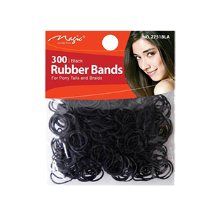 PONY TAILS BANDS BLACK 275 ct/pk 12