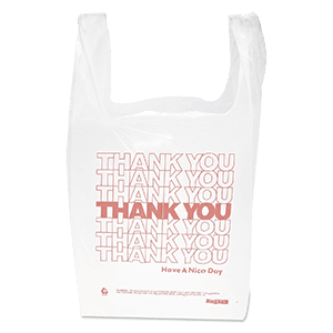 PLASTIC BAG THANK YOU WHITE 400 ct