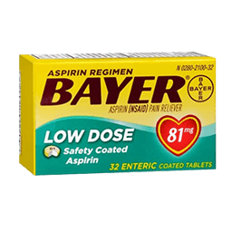 Bayer - ASPIRIN LOW DOSE  81 g TABLETS 32 ct - Medicine