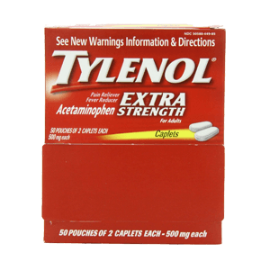 ACETAMINOPHEN EXTRA STRENGTH CAPLETS 50/2 ct