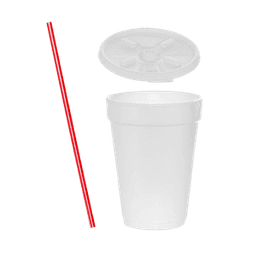 FOAM CUP W/LID 16 oz 48/6 ct - Home & Kitchen