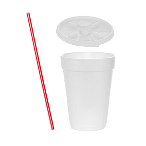 FOAM CUP W/LID 16 oz 48/6 ct