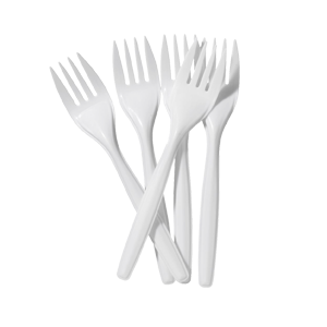 WHITE PLASTIC FORKS 24/48 ct