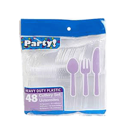 Party World - WHITE PLASTIC FORKS 48/51 ct - Home & Kitchen