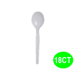 WHITE PLASTIC SOUP SPOONS 24/18 ct - Home & Kitchen