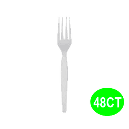 WHITE PLASTIC FORKS 12/48 ct - Home & Kitchen