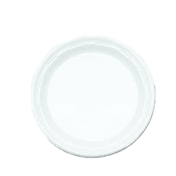 9" WHITE PLASTIC PLATE 60/12 ct - Home & Kitchen