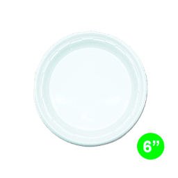 6" WHITE PLASTIC PLATE 60/20 ct - Home & Kitchen