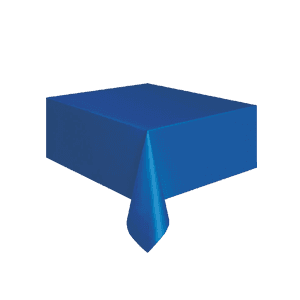 BLUE  54"X108" RECTANGULAR PLASTIC TABLE COVER