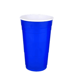 BLUE  PLASTIC CUPS 16 oz  36/15 ct - Home & Kitchen