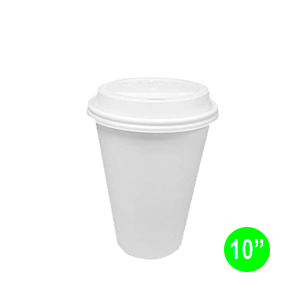 PAPER HOT CUP W/LID 10 oz 36/8 ct