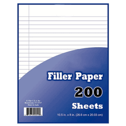 FILLER PAPER 200 sheets - Tape/office/games