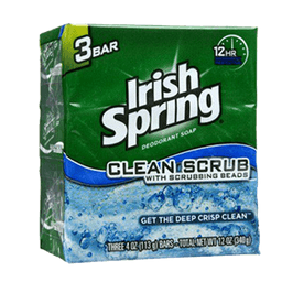 Irish Spring - BAR SOAP CLEAN SCRUB 18/3 pk - Body Care