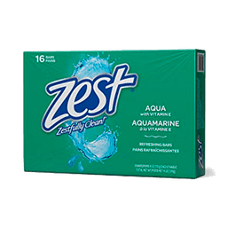 Zest - BAR SOAP AQUA 4 oz 16 pk - Body Care