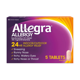 ALLERGY RELIEF 24 HOUR FEXOFENADINE TABLETS 5 ct image